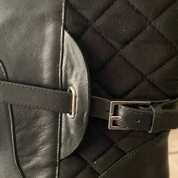 New Sz 10W Wide Calf black Leather knee high  boots - Picture 5 of 12